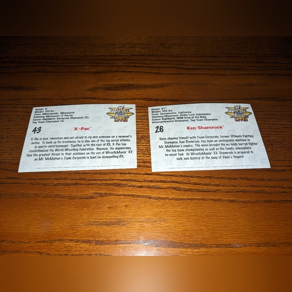 X-Pac Ken Shamrock WWF Wrestlemania Live! 4" x 6" PhotoCards Set - Picture 2 of 2